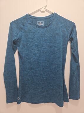 Ragetta Womens Activewear Top Small Blue Long Sleeve Outdoor Athletic Shirt